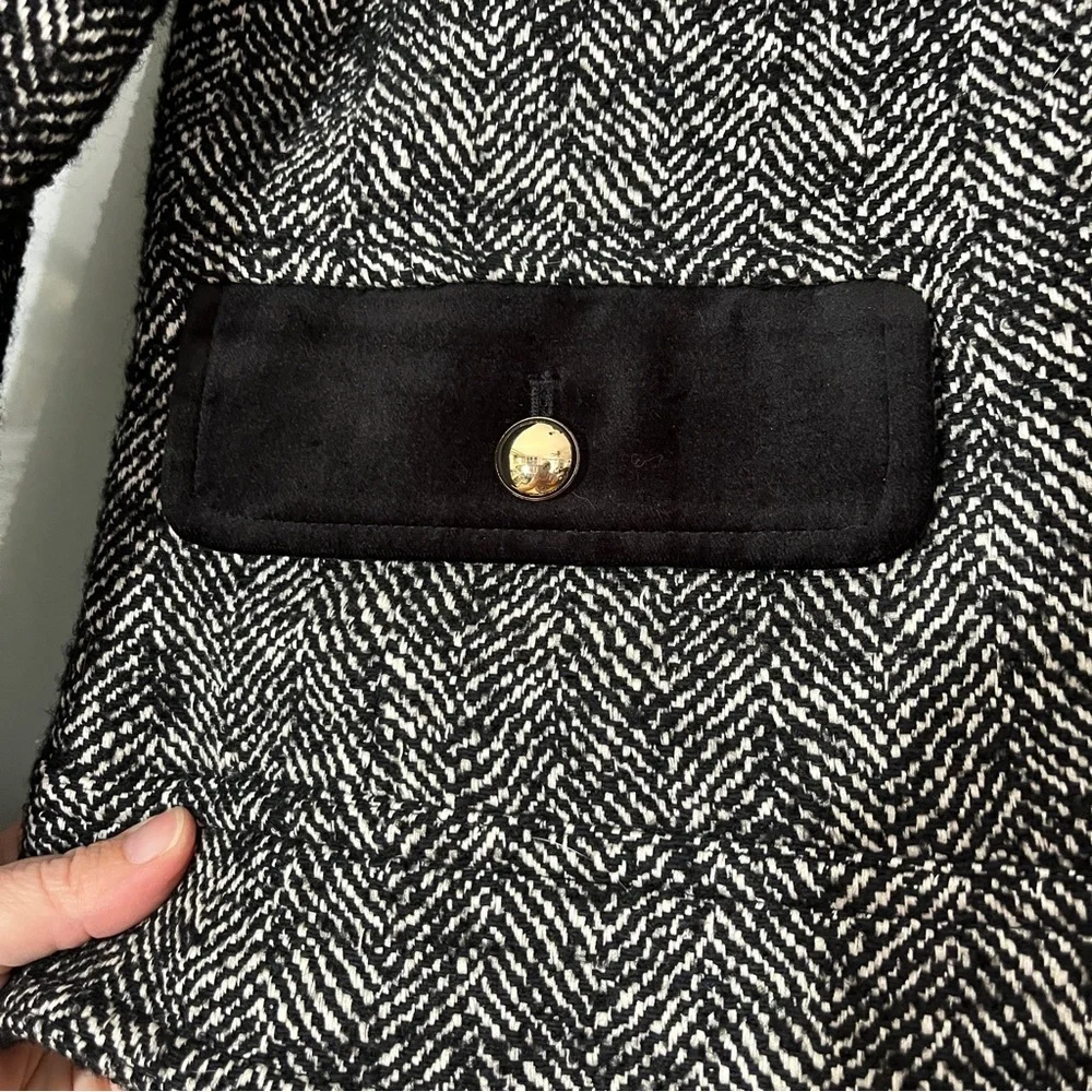 Talbots Boucle Herringbone Jacket Woven in Italy Women's MP Career Mob Wife - Picture 3 of 13